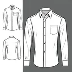 white long-sleeved shirt image